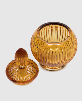 Treesseci Жовтий кришталевий органайзер для ватних дисків та паличок Elegance EL49AAMGD