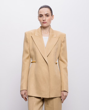 Gabriela Hearst Коричневий жакет Erona із льону 2265078ALI010