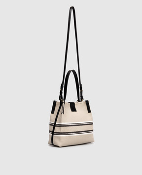 Balmain Бежева сумка Release Bucket з логотипом GN1CA032TJBR