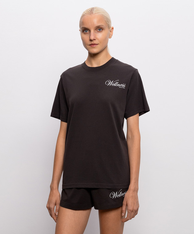 Sporty & Rich Коричнева футболка Soho TO119711083BR29 зображення 3