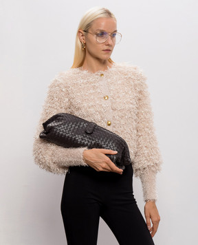 Bottega Veneta Коричневый кожаный клатч Lauren 1979 871206V0HW0