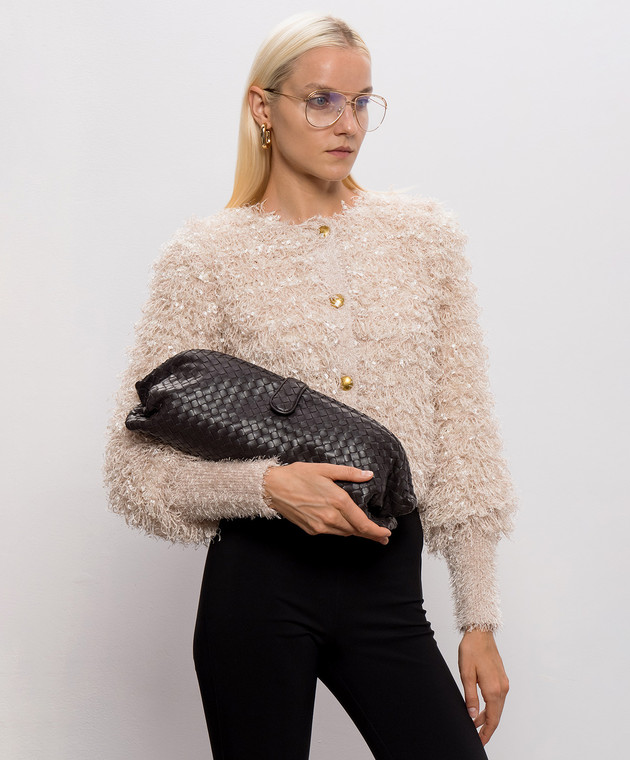 Bottega Veneta Коричневий шкіряний клатч Lauren 1979 871206V0HW0 зображення 2