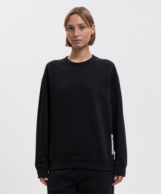 Jil Sander Черный свитшот с принтом логотипа J02GU0122J20128 изображение 3