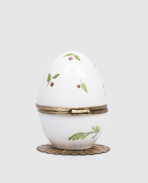 Fanex France Белое музыкальное фарфоровое яйцо OPCOBLANC