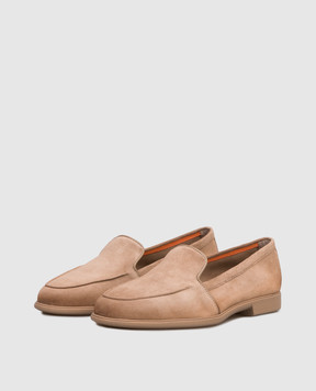 Santoni Бежеві замшеві лофери WULB72051GC2SAEA