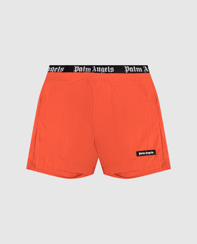 Palm Angels Дитячі помаранчеві шорти для плавання PBFD005S26FAB001