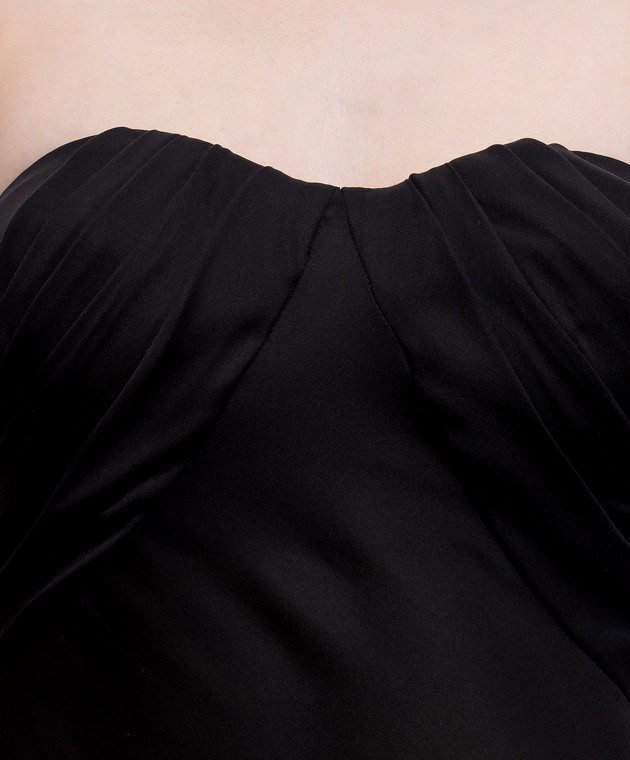 Ermanno Scervino Чорна сукня-бюстьє із шовку D482Q758KQG зображення 4