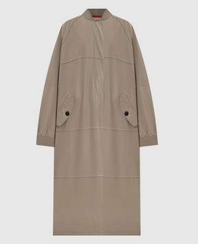 Max & Co Коричневе шкіряне пальто MCOGINSENG