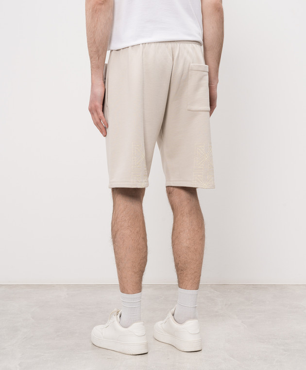 Off-White Бежевые шорты 44MCI013S26F004 изображение 4