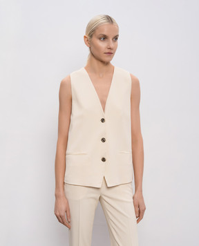 Twinset Бежевый жилет с логотипом 261TP2224