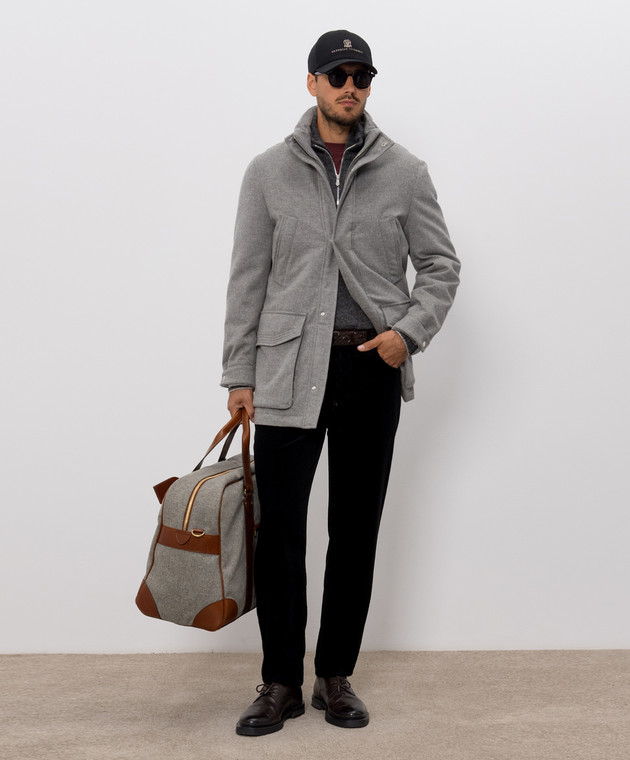 Brunello Cucinelli Черные брюки с патчем логотипа M280NF1012 изображение 2