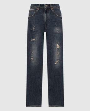 Maison Margiela MM6 Синие джинсы с прорехами SH2LA0063M30063