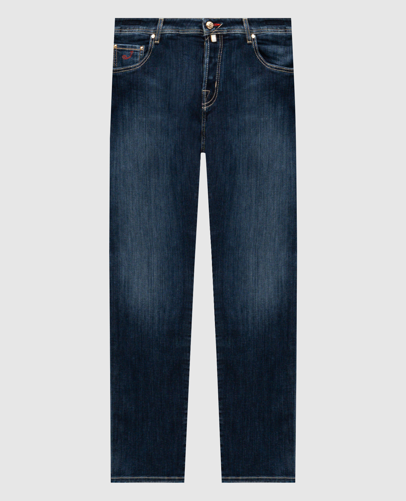 

Синие джинсы Nick с эффектом потертости, Синий, Прямые джинсы