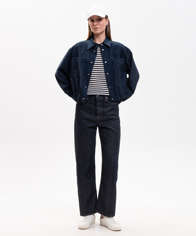 Max Mara Синя футболка DRAGO в смужку MXMDRAGO зображення 2