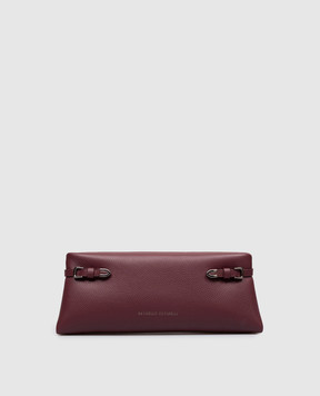 Brunello Cucinelli Бордовый кожаный клатч MBDKB2785P