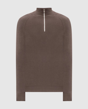 Brunello Cucinelli Коричневый джемпер M29400104
