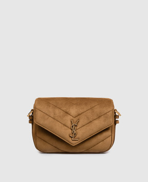 Saint Laurent Коричневая замшевая сумка кросс-боди LOULOU 873156AAEY6