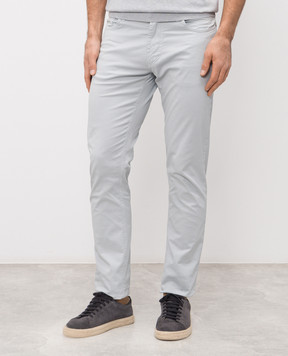 Enrico Mandelli Голубые брюки с патчем логотипа 0MIAMI5695