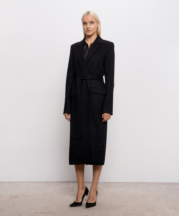 Tom Ford Чорне пальто з вовни CP1680FAX1567 зображення 3