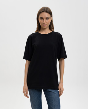 Khaite Черная футболка Allen из шелка 24464219