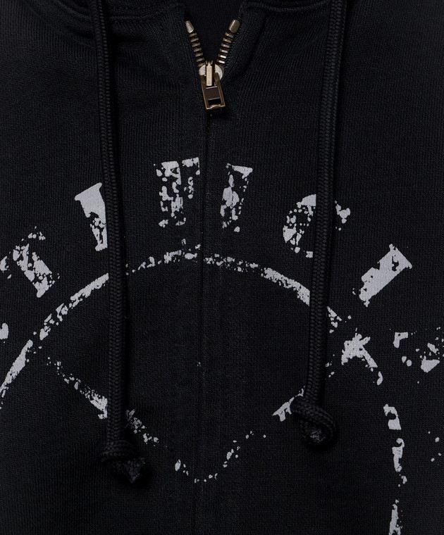 Vetements Чорна спортивна куртка з принтом MH27ZU190Bw зображення 5