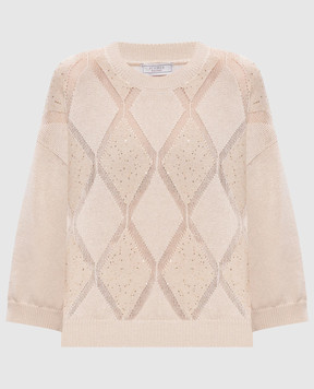 Peserico Бежевий джемпер з паєтками S99164F079333A