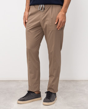 Peserico Коричневі штани з бавовни R54774T23D07945