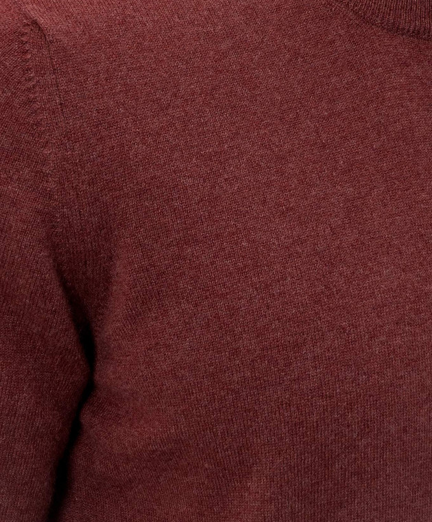 Brunello Cucinelli Джемпер из кашемира бордового цвета M2200100 изображение 5