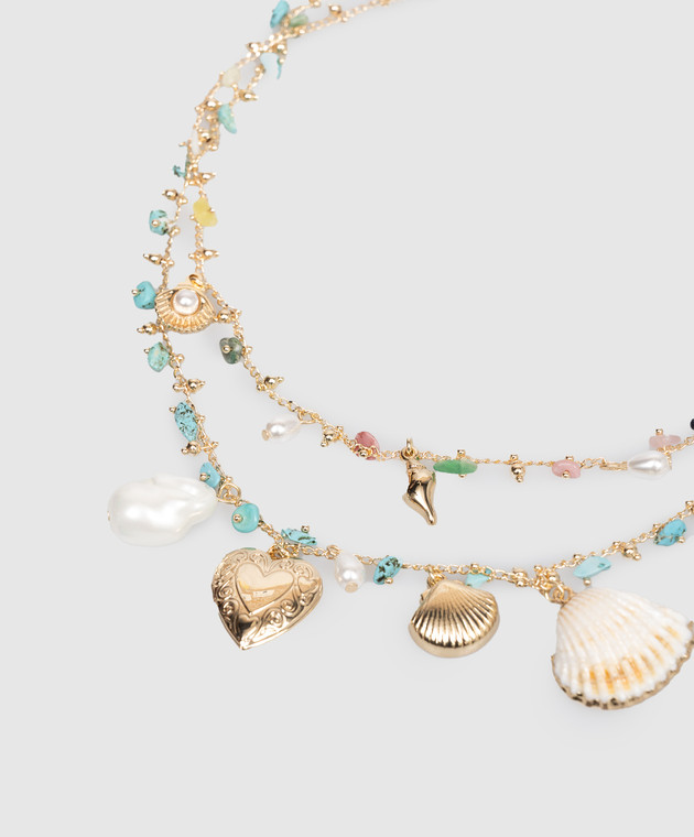 Twinset двошаровий ланцюжок з ракушкою 261TO5440 зображення 3