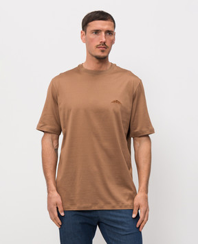 Castangia dal 1850 Коричнева футболка з вишивкою DMTSDM51S26