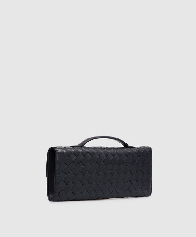 Bottega Veneta Синий кожаный клатч Andiamo A0030VVCPP3 изображение 3