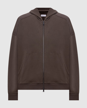 Brunello Cucinelli Коричнева спортивна куртка з ланцюжком моніль MH827FB706
