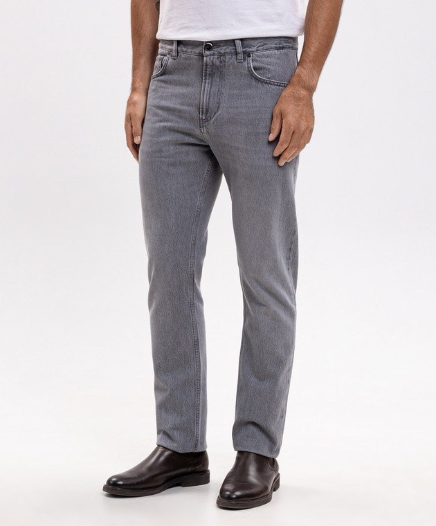 ISAIA Серые джинсы PND002DJ127 изображение 3
