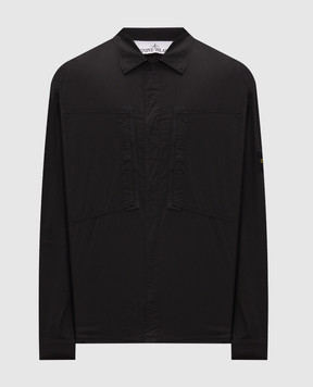 Stone Island Чорна сорочка з патчем логотипа L2S151200005S0003