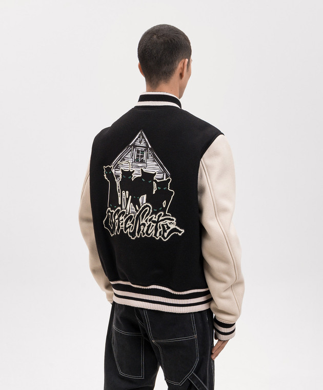 Off-White Чорний бомбер Panthers 44XEH053S26F001 зображення 4