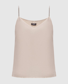 Peserico Бежевий топ з розрізами E08018D08867