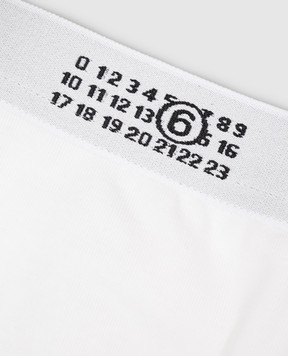 Maison Margiela MM6 Белые трусики-слепые с эмблемой MKL840060