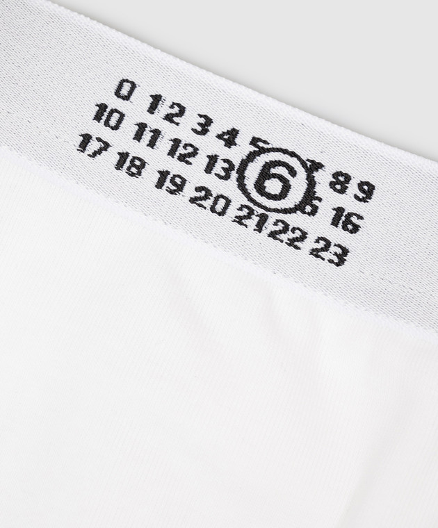 Maison Margiela MM6 Белые трусики-слепые с эмблемой MKL840060 изображение 3