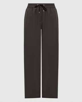 Peserico Коричневі спортивні штани з ланцюжком A0409802561