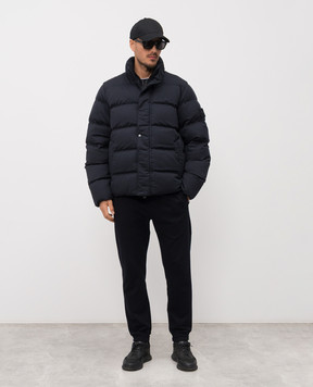 Stone Island Синий пуховик из шерсти с логотипом K2S154100100S0F26