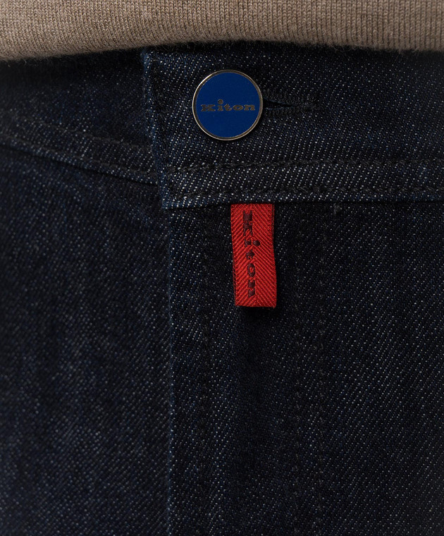 Kiton Синие джинсы с логотип патч UPNJSK0113H изображение 5