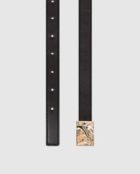 Loulou de Saison Черный кожаный ремень MINAR MINARLDS