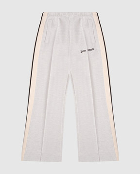 Palm Angels Детские серые спортивные брюки с логотипом PGCJ006F25FLE001612