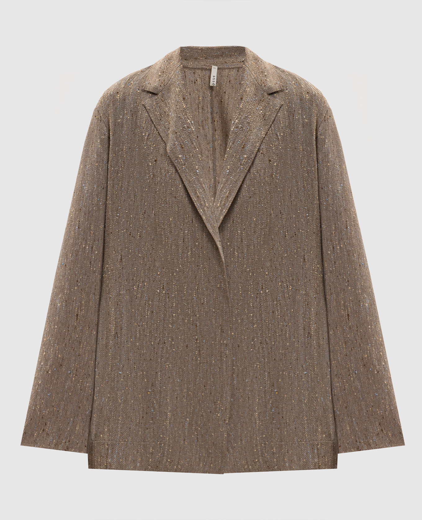 Коричневий жакет із шовком