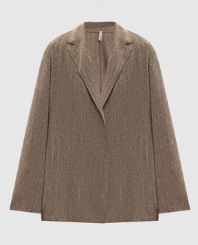 BOBOUTIC Коричневый жакет с шелком 5047