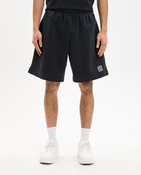 Vetements Чорні шорти з вишивкою логотипа ME76SS163B