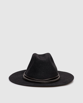 Brunello Cucinelli Черная шляпа из войлока кролика MCAP90032