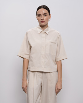 Peserico Бежева сорочка з ланцюжком моніль A0685001979