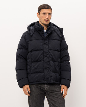 Stone Island Синій пуховик з вовни L2S154100063S0F52