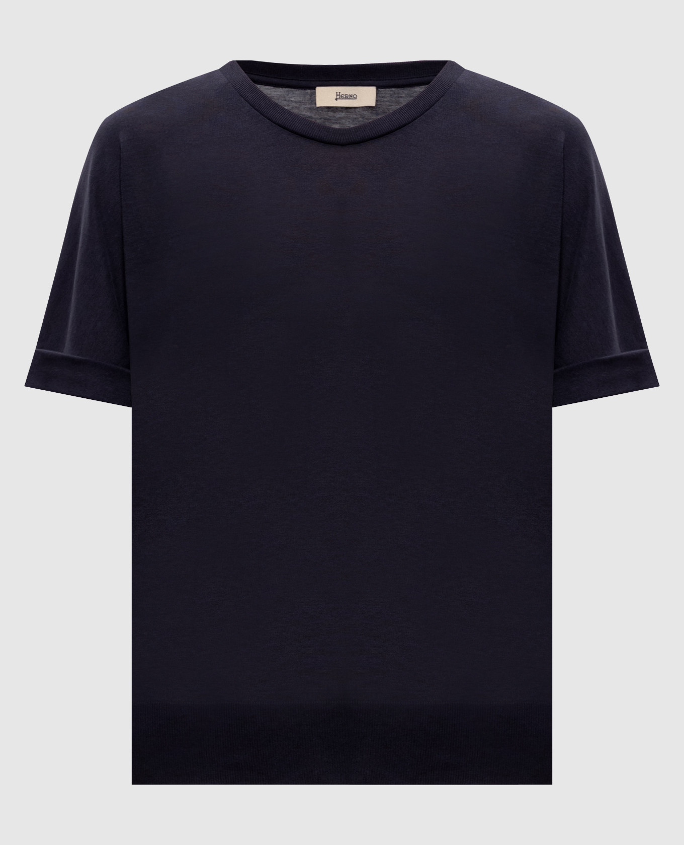 

Темно-синяя футболка с отворотами, Синий, Футболки